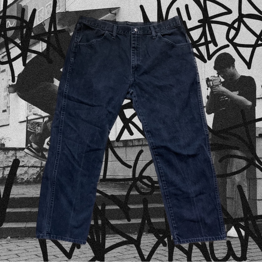 Vintage Rustler Baggy Skater Black Denim Jeans